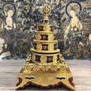 Golden eight auspicious buddha alloy plates for temple meditation
