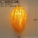 Golden feathery bamboo weave pendant lamp for bedroom