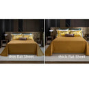 Golden floral satin jacquard bedding set bedroom duvet cover
