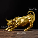 Golden fortune resin sculpture office desk bull decor