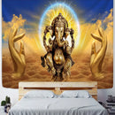 Golden ganesha elephant bergamot tapestry – bedroom celestial decor
