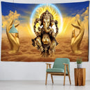 Golden ganesha elephant bergamot tapestry – bedroom celestial decor