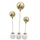 Golden geometric balloon metal ball sculptures living room decor