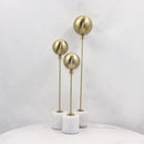 Golden geometric balloon metal ball sculptures living room decor
