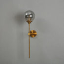 Golden glass ball led wall light bedroom brass sconce