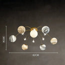Golden glass ball planet chandelier for kids room and living room