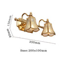 Golden glass mirror cabinet light bedroom vanity fixture
