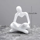 Golden glossy abstract thinker resin figurine office decor
