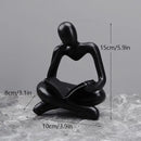 Golden glossy abstract thinker resin figurine office decor