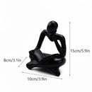 Golden glossy abstract thinker resin figurine office decor