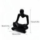 Golden glossy abstract thinker resin figurine office decor