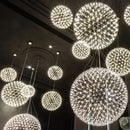 Golden gypsophila sparkball pendant lights living room chandelier
