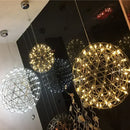 Golden gypsophila sparkball pendant lights living room chandelier