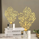 Golden hollow tree coral sculpture living room decor