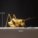 Golden honeybee insect statue living room metallic decor