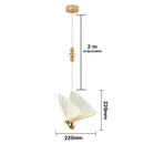 Golden iridescent butterfly pendant light for living room