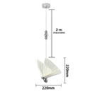 Golden iridescent butterfly pendant light for living room