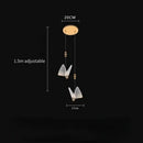 Golden iridescent crystal butterfly pendant lamp bedroom lighting