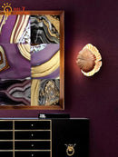 Golden leaf designer copper wall lamp gold & chrome bedroom light