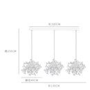 Golden leaf pendant light dining room intricate branch hanging lamp
