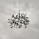 Golden leaf pendant light dining room intricate branch hanging lamp