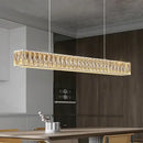 Golden led modern crystal chandelier dining room lighting