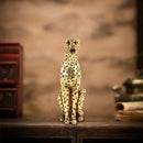 Golden leopard cheetah animal sculpture living room decor
