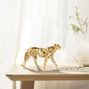 Golden leopard cheetah animal sculpture living room decor