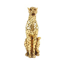 Golden leopard cheetah animal sculpture living room decor