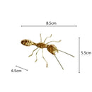 Golden metal ants decorative figurines – living room home decor