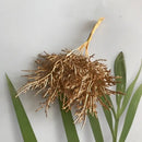 Golden metallic berry stamen green plant foliage for living room decor