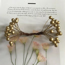 Golden metallic berry stamen green plant foliage for living room decor