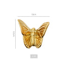 Golden metallic butterfly wall decoration set for living room