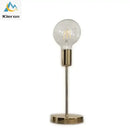 Golden modern led bedside lamp textured glass bedroom light