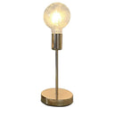 Golden modern led desk lamp bedroom textured glass light