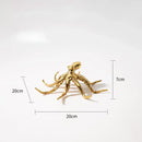 Golden octopus metal sculpture living room decor figurine