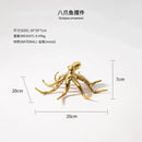 Golden octopus metal sculpture living room decor figurine