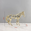Golden openwork animal sculpture tiger figurine living room decor