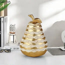 Golden pineapple lattice art statuette living room desk decoration