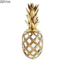 Golden pineapple lattice art statuette living room desk decoration