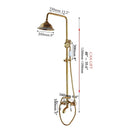 Golden polished shower head with handheld spray bathroom system
