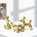 Golden porcelain balloon animal desk ornament living room decor