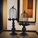 Golden rose birdcage style ornament dining room candle holder