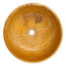 Golden Sienna Travertine Natural Stone Vessel Sink - Filled and Polished 16x6 in