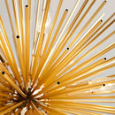 Golden starburst ball pendant lamp for living room light