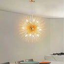 Golden starburst ball pendant lamp for living room light