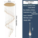 Golden teardrop crystal bubble ball pendant lights dining room decor