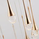 Golden teardrop crystal bubble ball pendant lights dining room decor
