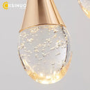 Golden teardrop crystal staircase chandelier for living room