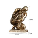 Golden Thinker Resin Sculpture